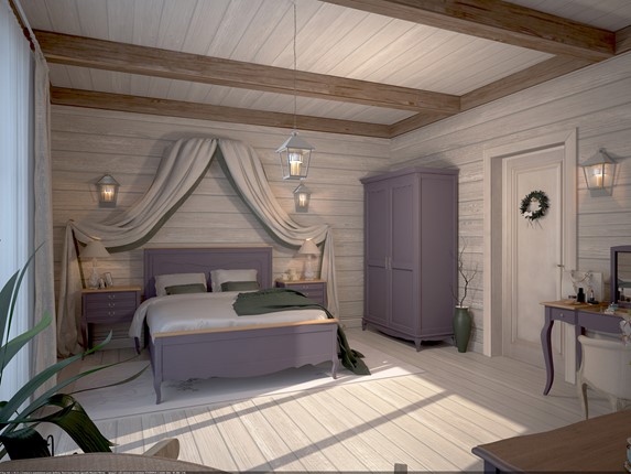 Модульная спальня Leontina №1 Лавандовый в Стерлитамаке - изображение