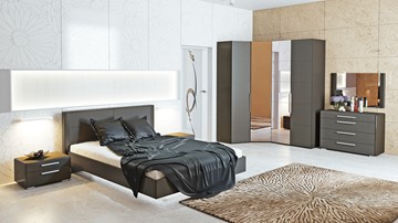 Модульная спальня Наоми №2, цвет Фон серый, Джут в Стерлитамаке - предосмотр 6