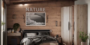 Спальный гарнитур Nature №4, Гаскон Пайн-Черный в Салавате