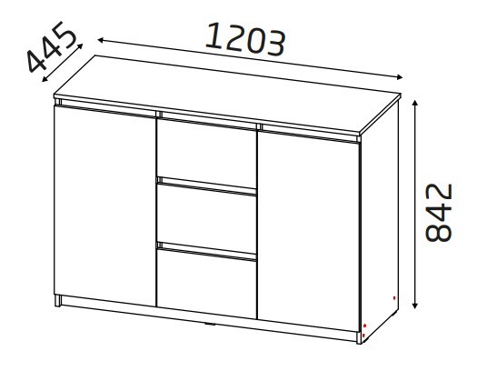 Комод Модерн с 3 ящиками и 2 дверьми в Стерлитамаке - изображение 1