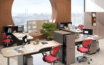 Офисный комплект мебели Xten в опенспэйс для четырех сотрудников в Стерлитамаке - предосмотр 5
