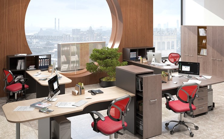 Офисный комплект мебели Xten в опенспэйс для четырех сотрудников в Стерлитамаке - изображение 5