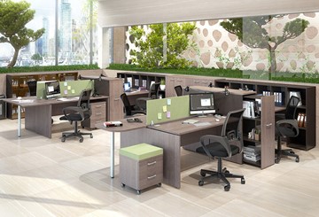 Набор мебели в офис Xten для двух сотрудников с тумбочками в Салавате - предосмотр 1