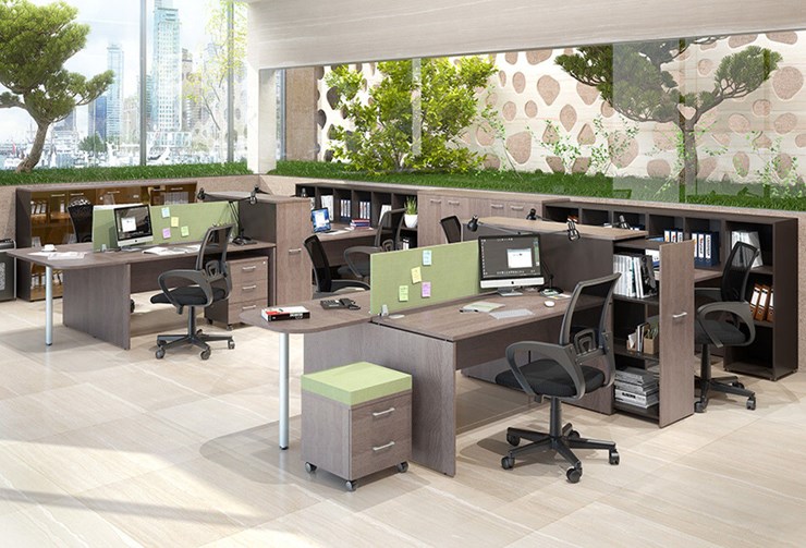 Офисный комплект мебели Xten в опенспэйс для четырех сотрудников в Стерлитамаке - изображение 1