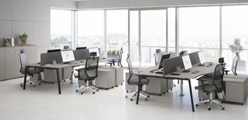 Офисный комплект мебели А4 (металлокаркас TRE) белый премиум / металлокаркас белый в Стерлитамаке - предосмотр 5