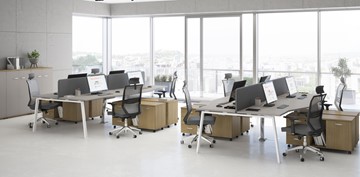 Офисный комплект мебели А4 (металлокаркас TRE) белый премиум / металлокаркас белый в Стерлитамаке - предосмотр 8