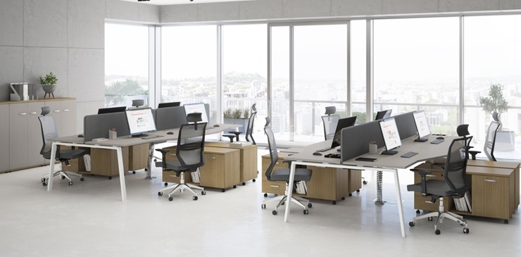 Офисный комплект мебели А4 (металлокаркас TRE) белый премиум / металлокаркас белый в Стерлитамаке - изображение 8