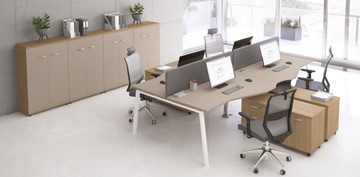 Офисный комплект мебели А4 (металлокаркас TRE) белый премиум / металлокаркас белый в Стерлитамаке - предосмотр 9