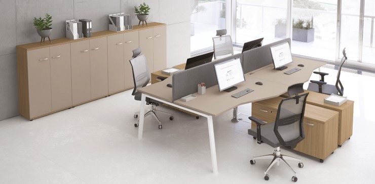 Офисный комплект мебели А4 (металлокаркас TRE) белый премиум / металлокаркас белый в Стерлитамаке - изображение 9