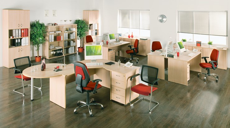 Набор мебели в офис Формула (вяз светлый) в Уфе - изображение