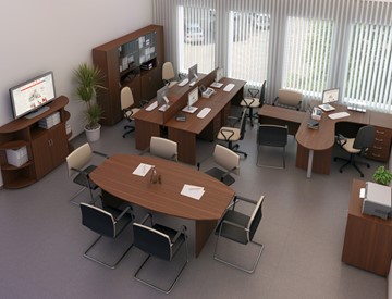 Набор мебели в офис Комфорт №3 (французский орех) в Стерлитамаке - предосмотр