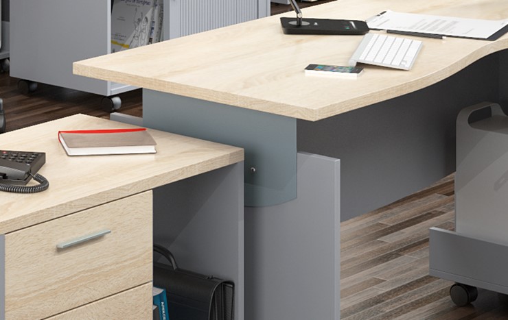 Комплект офисной мебели OFFIX-NEW для 4 сотрудников с двумя шкафами в Стерлитамаке - изображение 2