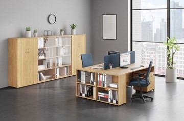 Набор мебели в офис Формула (вяз светлый) в Стерлитамаке - предосмотр 2