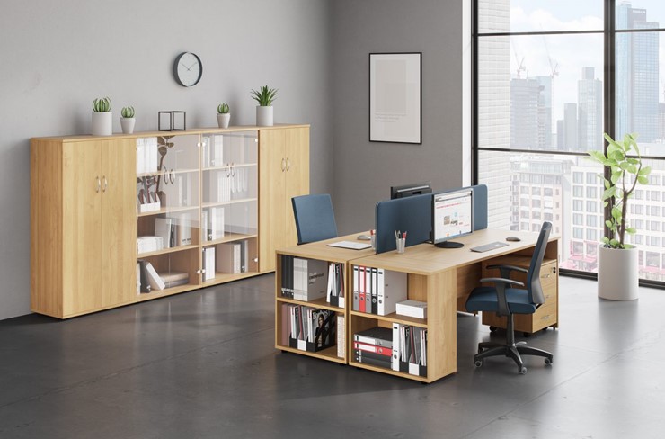 Набор мебели в офис Формула (вяз светлый) в Стерлитамаке - изображение 2