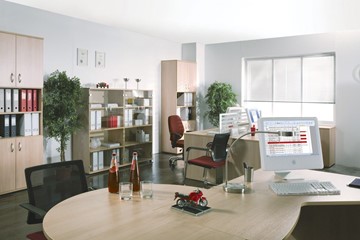 Набор мебели в офис Формула (вяз светлый) в Стерлитамаке - предосмотр 1