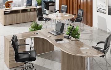 Мебель для персонала Wave 2, рабочий стол и конференц-стол в Уфе