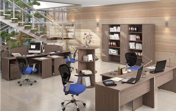 Офисный комплект мебели IMAGO книжные шкафы, 4 рабочих места в Стерлитамаке - изображение