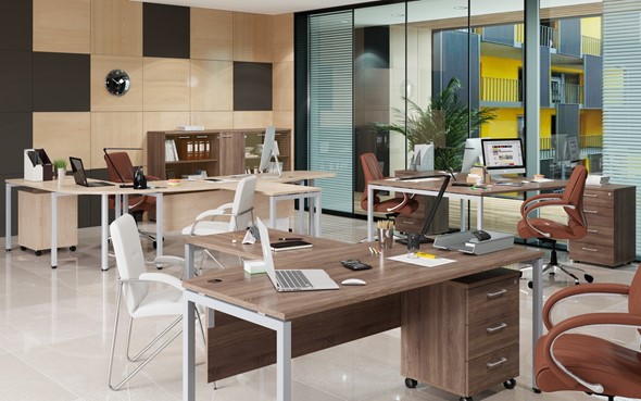 Комплект офисной мебели Xten S 1 - один стол с приставным брифингом в Уфе - изображение