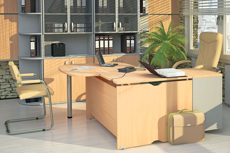 Офисный комплект мебели Милан для руководителя отдела в Уфе - изображение