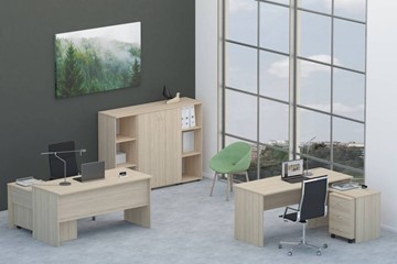 Набор мебели в офис Twin для 2 сотрудников со шкафом для документов в Уфе - предосмотр