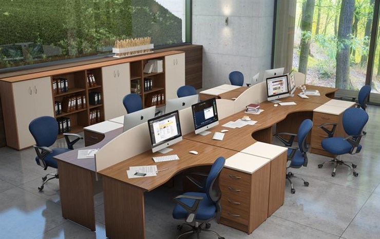 Офисный набор мебели IMAGO - рабочее место, шкафы для документов в Стерлитамаке - изображение