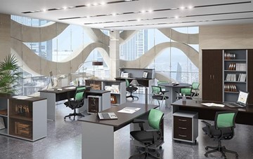Мебель для персонала IMAGO четыре рабочих места, стол для переговоров в Нефтекамске