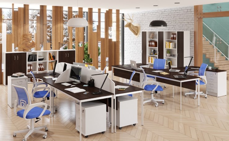 Набор мебели в офис Imago S - два стола, две тумбы в Стерлитамаке - изображение