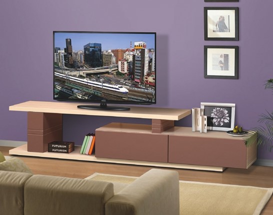 ТВ-тумба 4, цвет Капучино, Туя светлая в Стерлитамаке - изображение