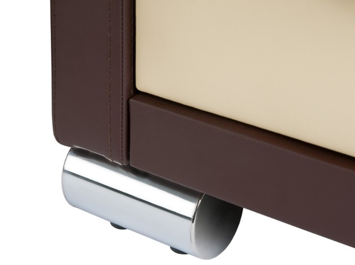 Косметический столик OrmaSoft 2, 4 ящика, левый, экокожа коричневая/кремовая в Стерлитамаке - изображение 2