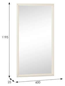 Настенное зеркало Ника (Слоновая кость) 119,5 см x 60 см в Стерлитамаке - предосмотр 3