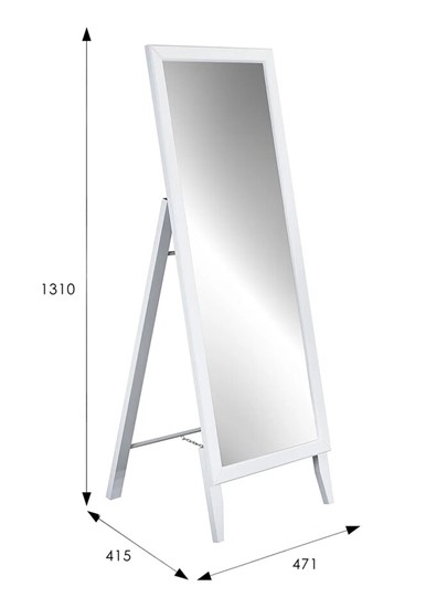 Напольное зеркало BeautyStyle 29 (131х47,1х41,5см) Белый в Стерлитамаке - изображение 7