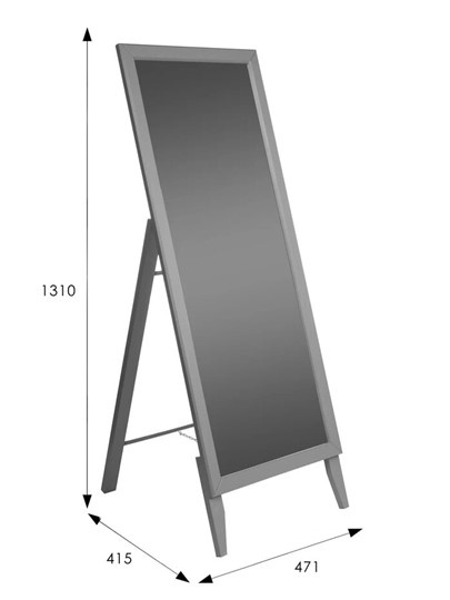 Зеркало напольное в гардероб BeautyStyle 29 (131х47,1х41,5см) Серый в Стерлитамаке - изображение 6