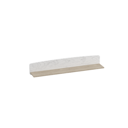 Полка навесная Калгари, Дуб натуральный светлый/Белый матовый в Стерлитамаке - изображение