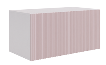 Антресоль двухдверная Зефир 118.01 (белое дерево/пудра розовая (эмаль)) в Стерлитамаке - предосмотр