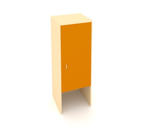 Детский шкаф ДП-2 Беж + Оранжевый в Стерлитамаке - изображение