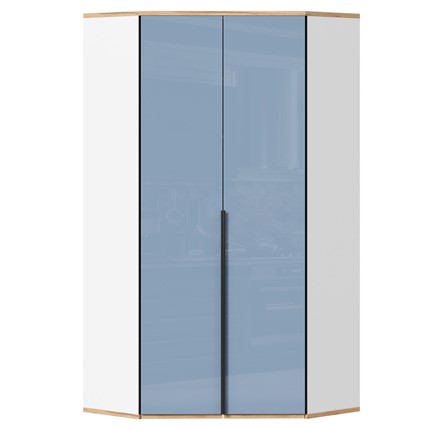 Угловой детский шкаф Урбан 528.060, белый/капри синий в Уфе - изображение