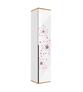 Шкаф одностворчатый Урбан 528.040, белый/розовый в Уфе