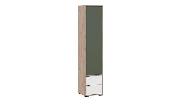 Шкаф для белья комбинированный Лео ТД-410.07.21 (Гикори джексон/Белый матовый/Дымчатый зеленый) в Стерлитамаке - изображение