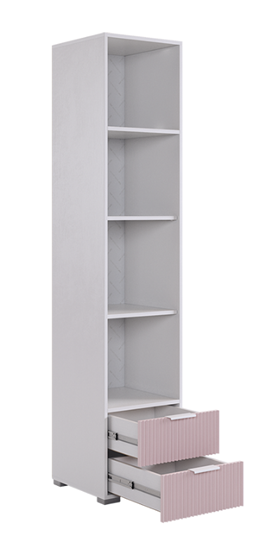 Шкаф однодверный с ящиками Зефир 107.03 (белое дерево/пудра розовая (эмаль)) в Стерлитамаке - изображение 4