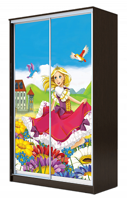 Шкаф 2-х дверный ХИТ 23-4-17-77-11, Принцесса, венге в Стерлитамаке - изображение