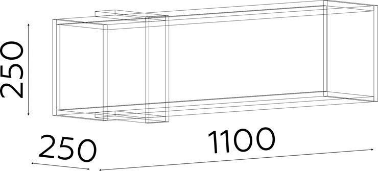 Полка навесная Гринвич (шкаф навесной мод.7) в Уфе - изображение 1