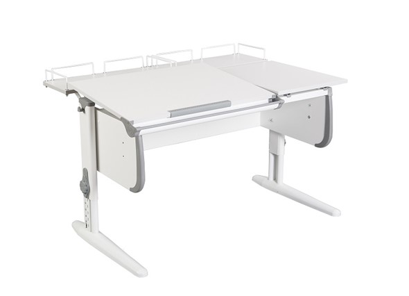 Детский стол-трансформер 1/75-40 (СУТ.25) + Polka_z 1/600 (2шт) белый/белый/Серый в Салавате - изображение