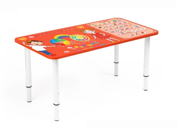 Растущий стол Азбука (Бежевый,Красный,Белый) в Стерлитамаке - изображение