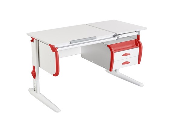Растущий стол 1/75-40 (СУТ.25) + Tumba 3  белый/белый/Красный в Стерлитамаке - изображение