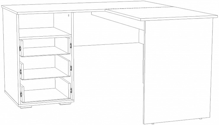 Письменный стол Банни НМ 041.41, Меренга/Макарун/Белый/Дуб сонома в Уфе - изображение 2
