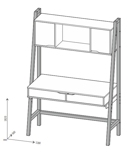 Детский стол высокий POLINI Kids Mirum 1445 Серый в Стерлитамаке - изображение 2