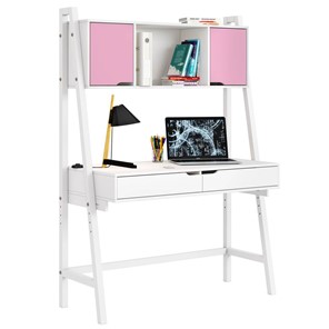 Стол с ящиками высокий POLINI Kids Mirum 1446 Белый / двери Розовые в Уфе