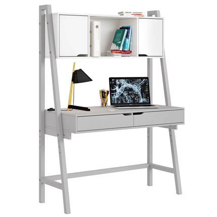 Стол с ящиками высокий POLINI Kids Mirum 1446 Серый / двери Белые в Стерлитамаке - изображение