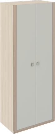 Шкаф двухстворчатый Глэдис М22 (Шимо светлый/Белый текстурный) в Стерлитамаке - изображение