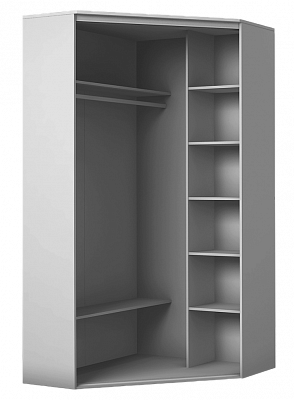 Шкаф угловой 2300х1103, ХИТ У-23-4-66-09, Орнамент, 2 зеркала, белая шагрень в Стерлитамаке - изображение 1